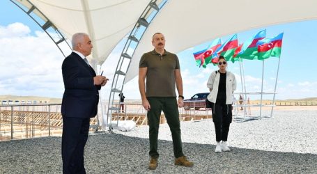 Ильхам Алиев и Мехрибан Алиева приняли участие в церемонии закладки фундамента энергетического узла “Джебраил”