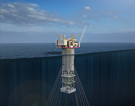 Statoil в апреле отбуксирует самую высокую платформу в Норвежском море