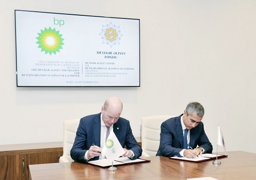 H.Əliyev Fondu və BP birgə layihələrin icrasına dair memorandumu imzalayıb