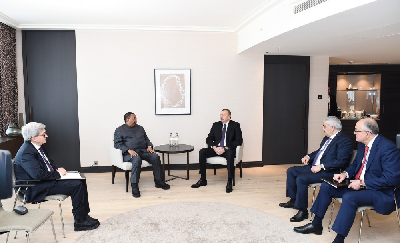 President Ilham Aliyev met with OPEC Secretary General in Davos