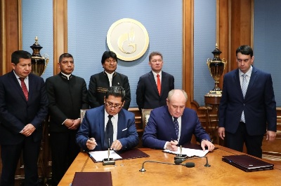 Gazprom and Bolivia stepping up cooperation in oil and gas sector