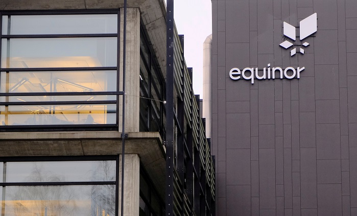 FILE PHOTO: Equinor's logo is seen at the company's headquarters in Stavanger, Norway December 5, 2019. REUTERS/Ints Kalnins/File Photo